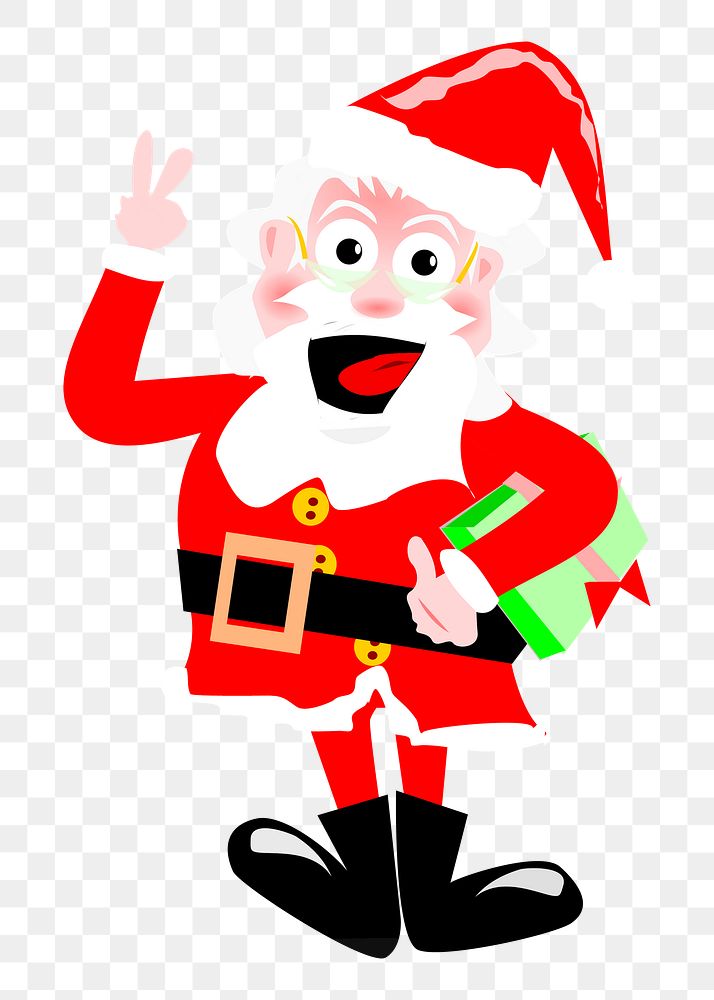 Santa Claus png illustration, transparent background. Free public domain CC0 image.