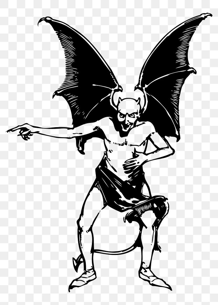 Satan png illustration, transparent background. Free public domain CC0 image.