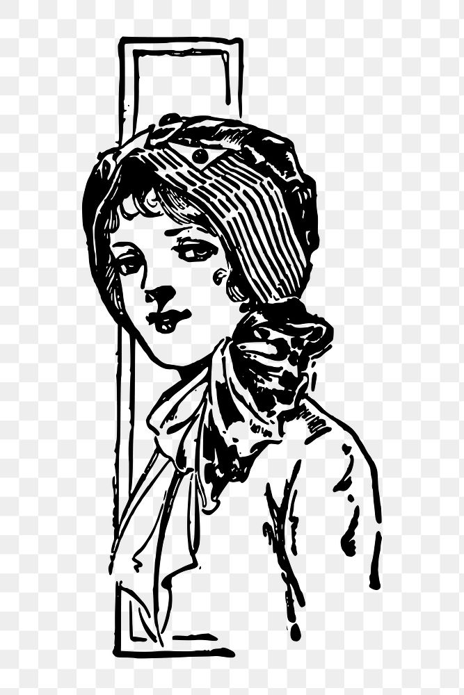 Victorian woman png  illustration, transparent background. Free public domain CC0 image.