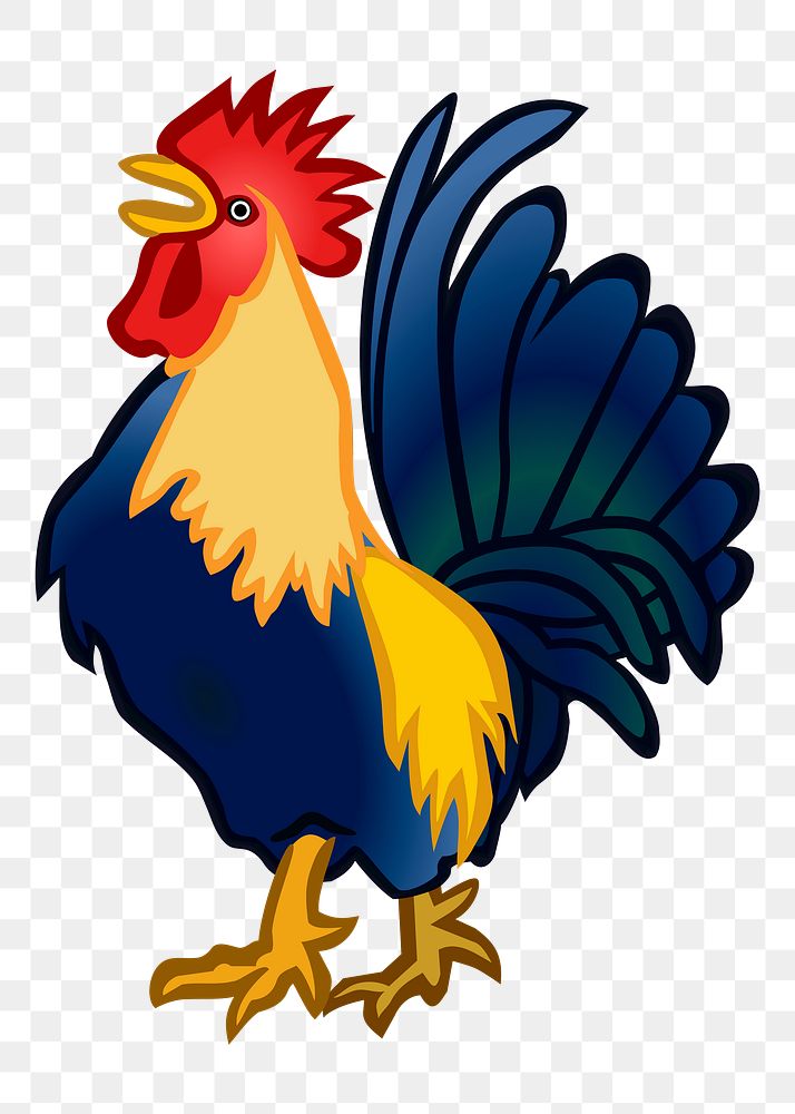 Chicken png illustration, transparent background. 