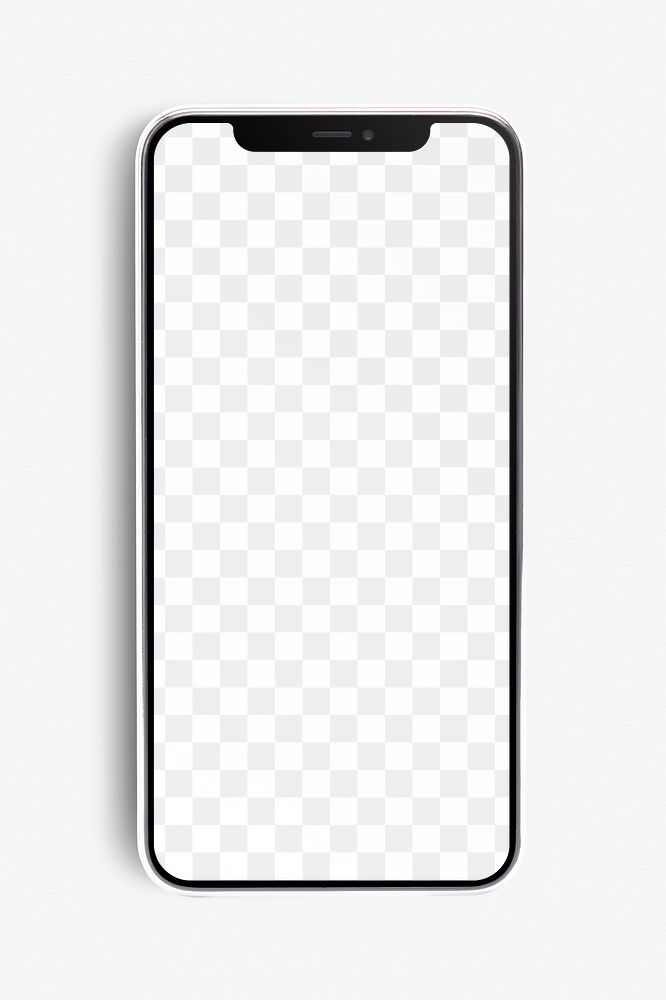 Phone screen png mockup, transparent design 