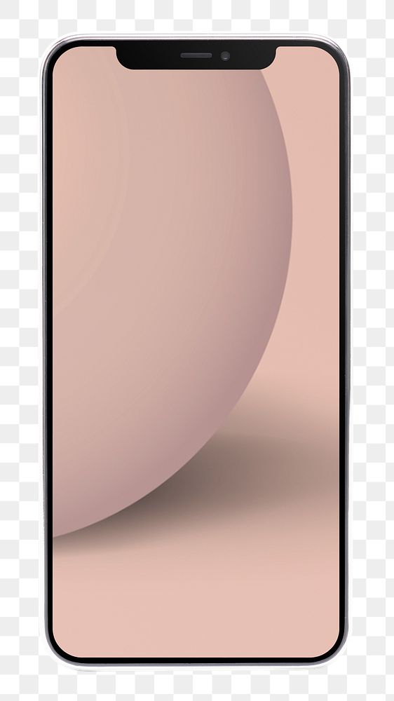 Png pink phone screen sticker, digital device transparent background