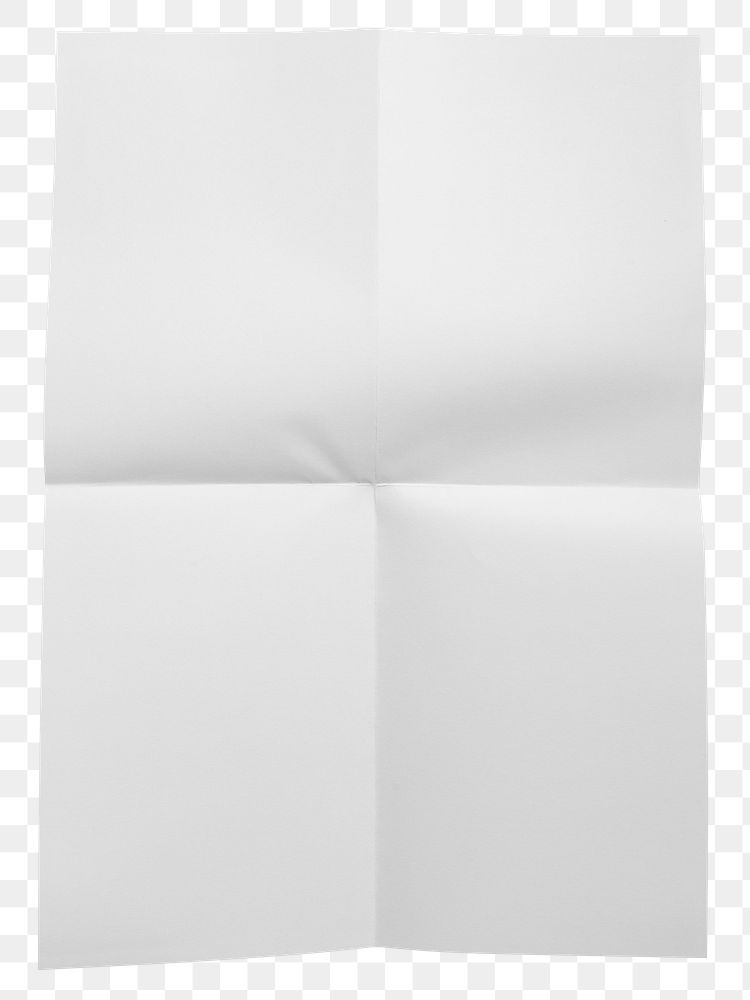 White poster png sticker, transparent background