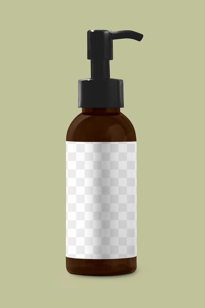Pump bottle png mockup, transparent design
