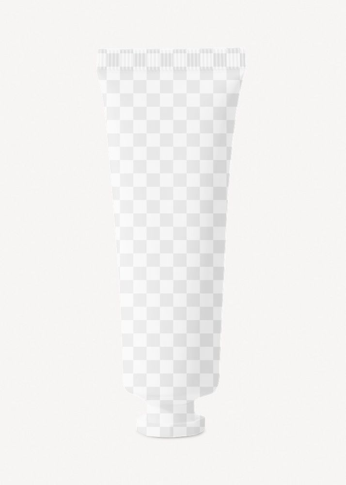 Skincare tube png mockup, transparent design