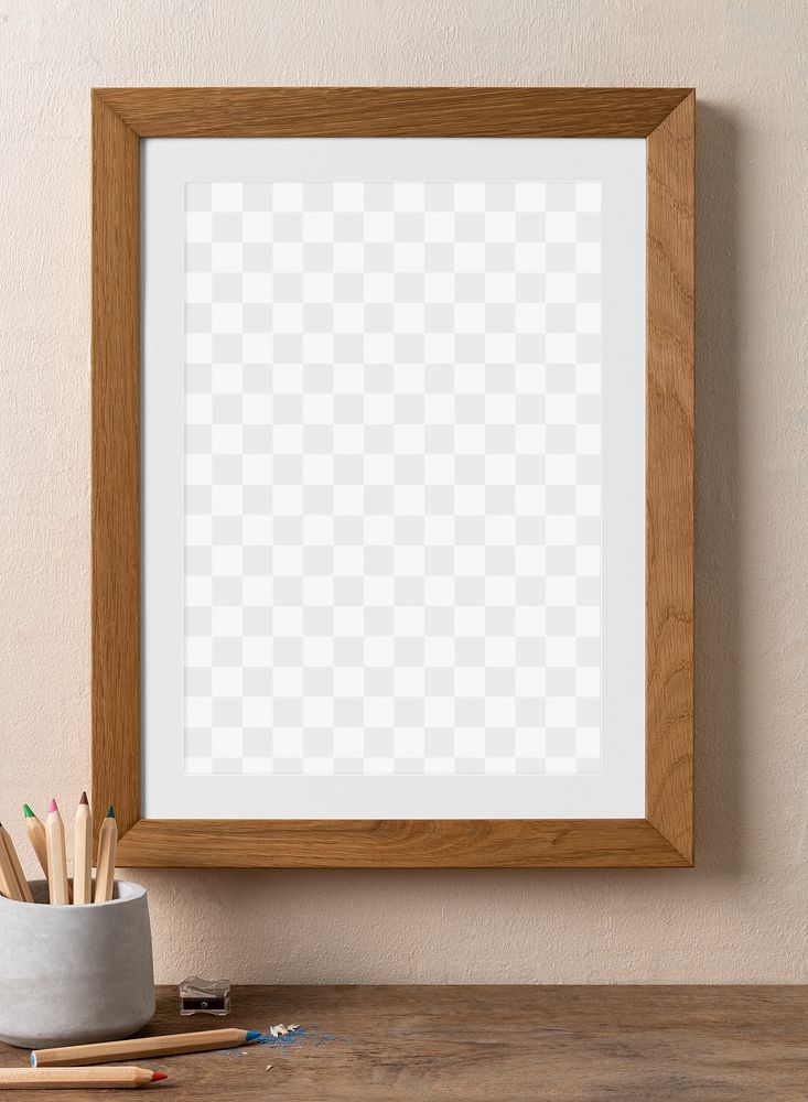 Picture frame png mockup, transparent design