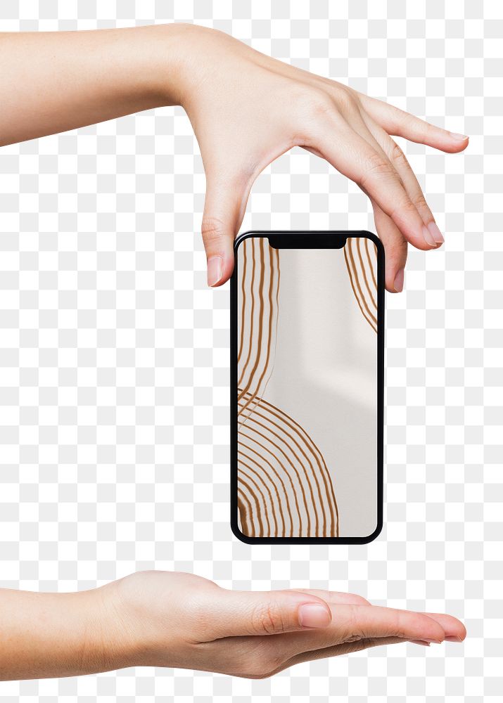Phone screen png sticker, transparent background