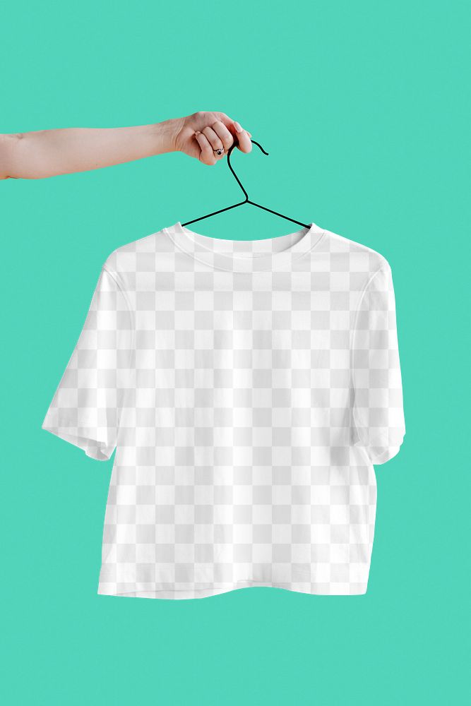 Women's t-shirt png transparent mockup