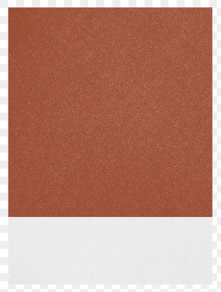 Png brown frame sticker, grain texture, transparent background