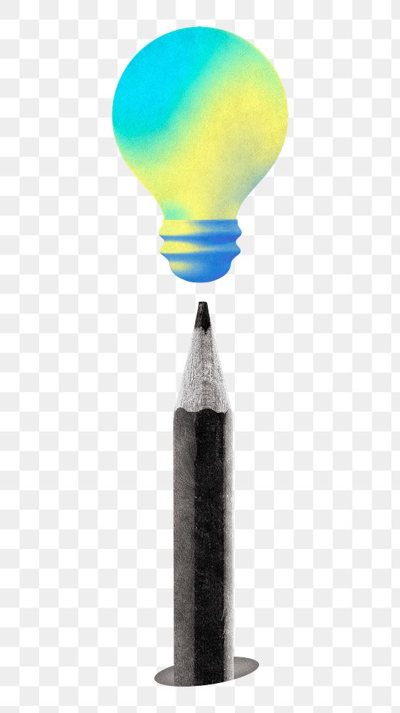 Creative light bulb png sticker, transparent background