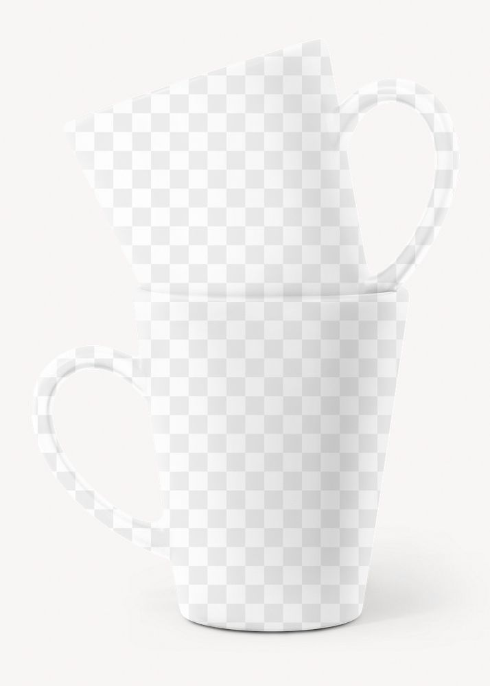 Coffee mug png mockup, transparent design