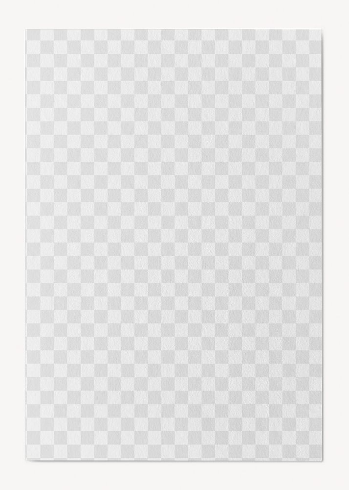 Poster png mockup, realistic transparent paper