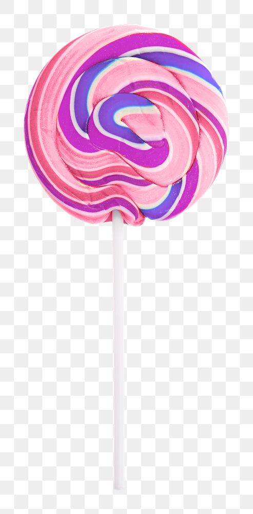 Png cute lollipop sticker, transparent background