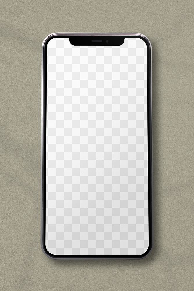 Smartphone screen png mockup, transparent design