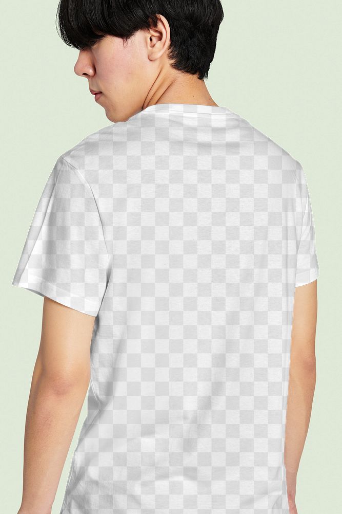 T-shirt png mockup, men's fashion transparent design