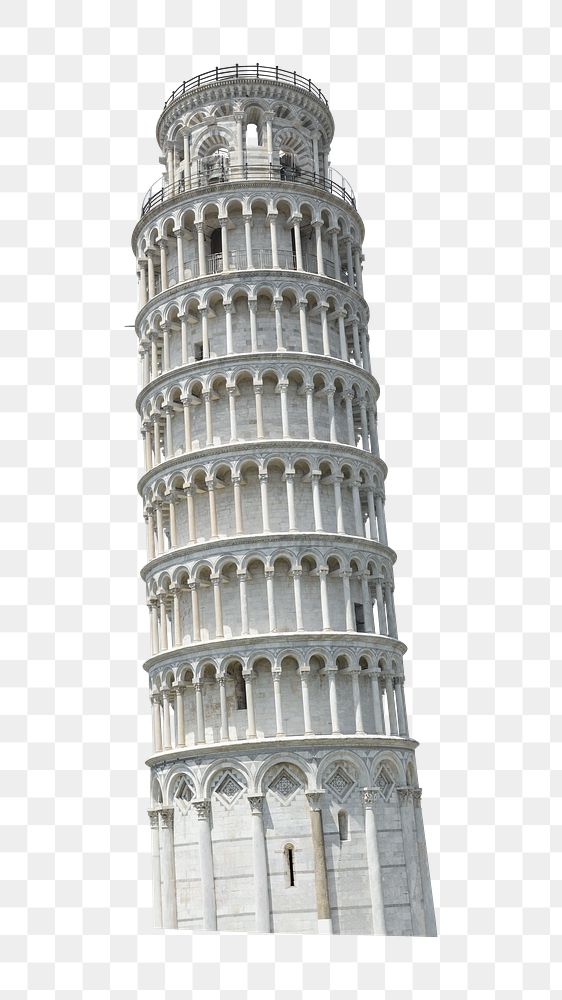 PNG Leaning Tower of Pisa sticker, transparent background