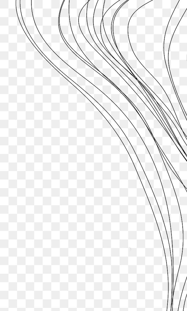 Aesthetic lines png border, transparent background