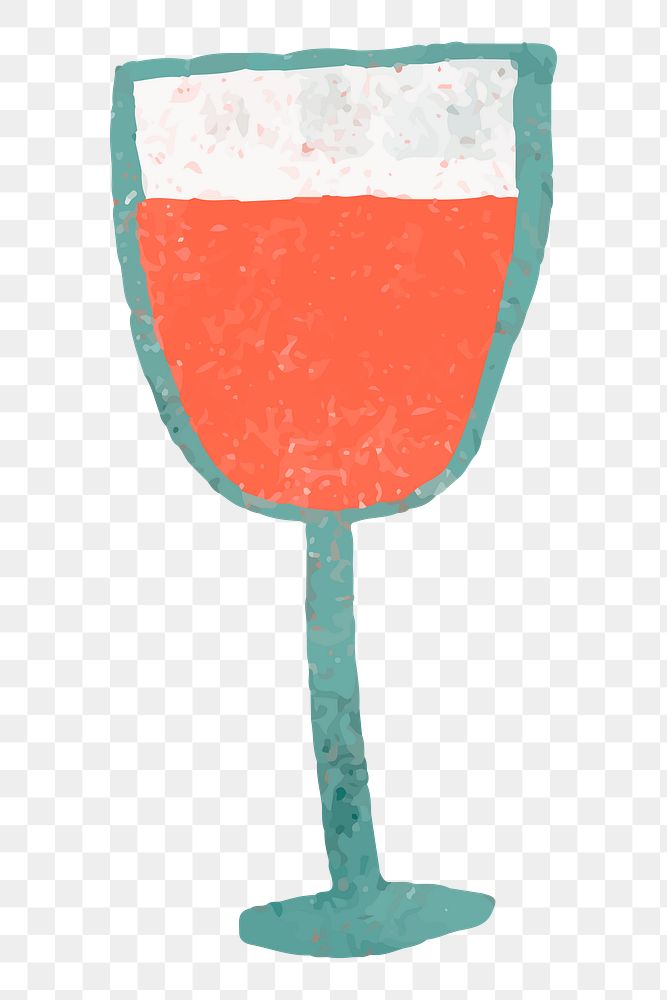 Wine glass png sticker, transparent background