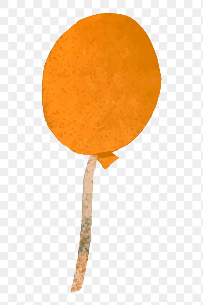 Orange balloon png sticker, transparent background