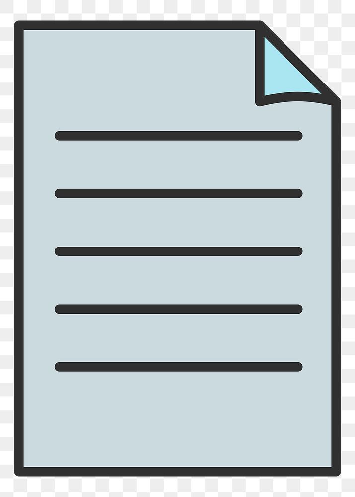 Document icon png sticker, transparent background