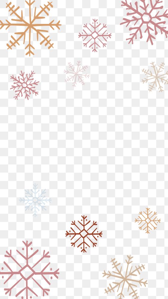 Aesthetic snowflake png frame, transparent background