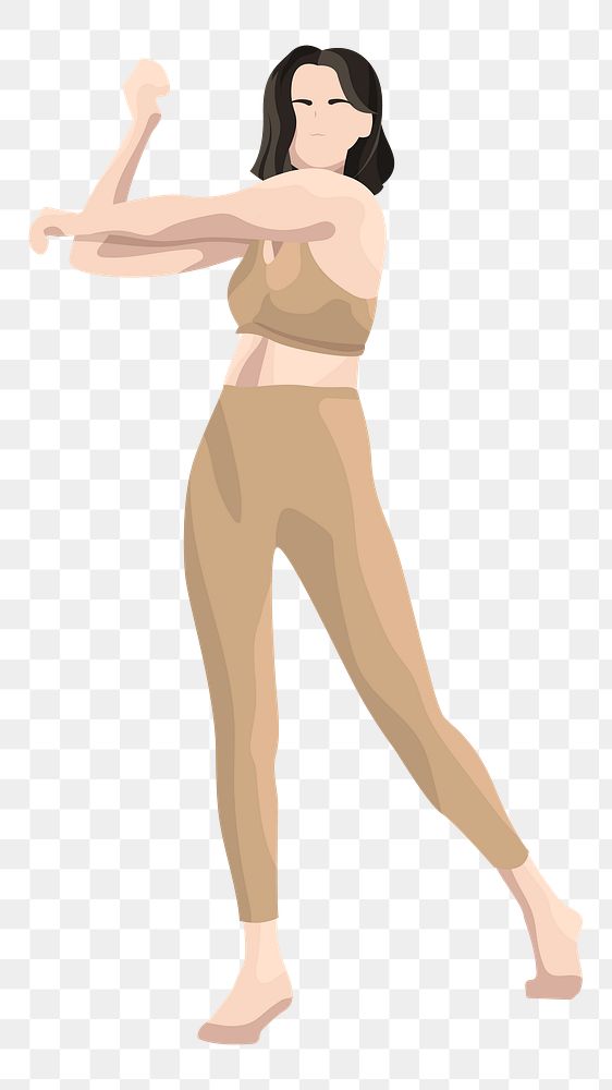 Yoga woman png sticker illustration, transparent background