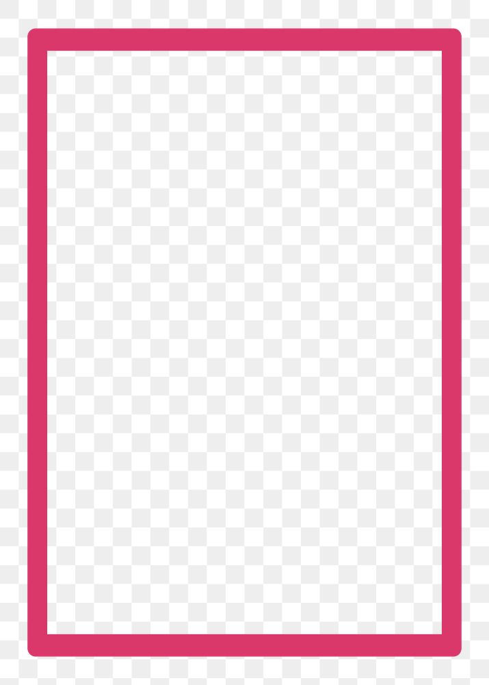 PNG pink rectangle frame, transparent background