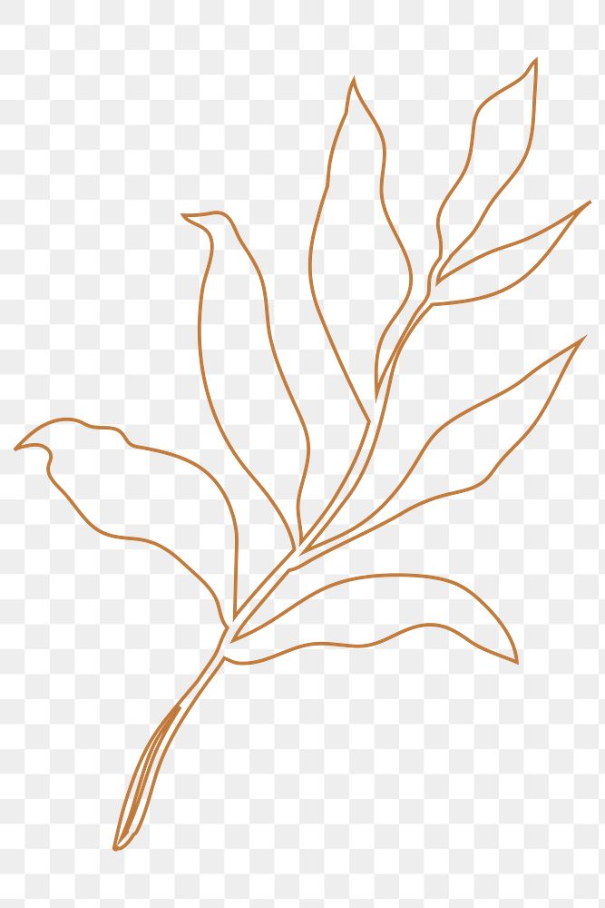 Brown leaf png sticker, transparent background