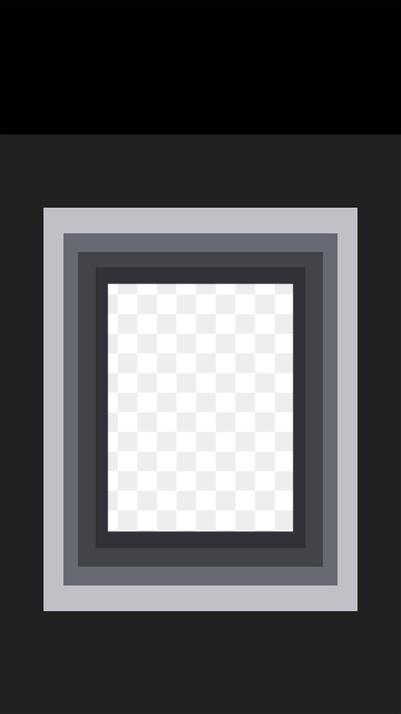 Retro geometric png transparent background, black design