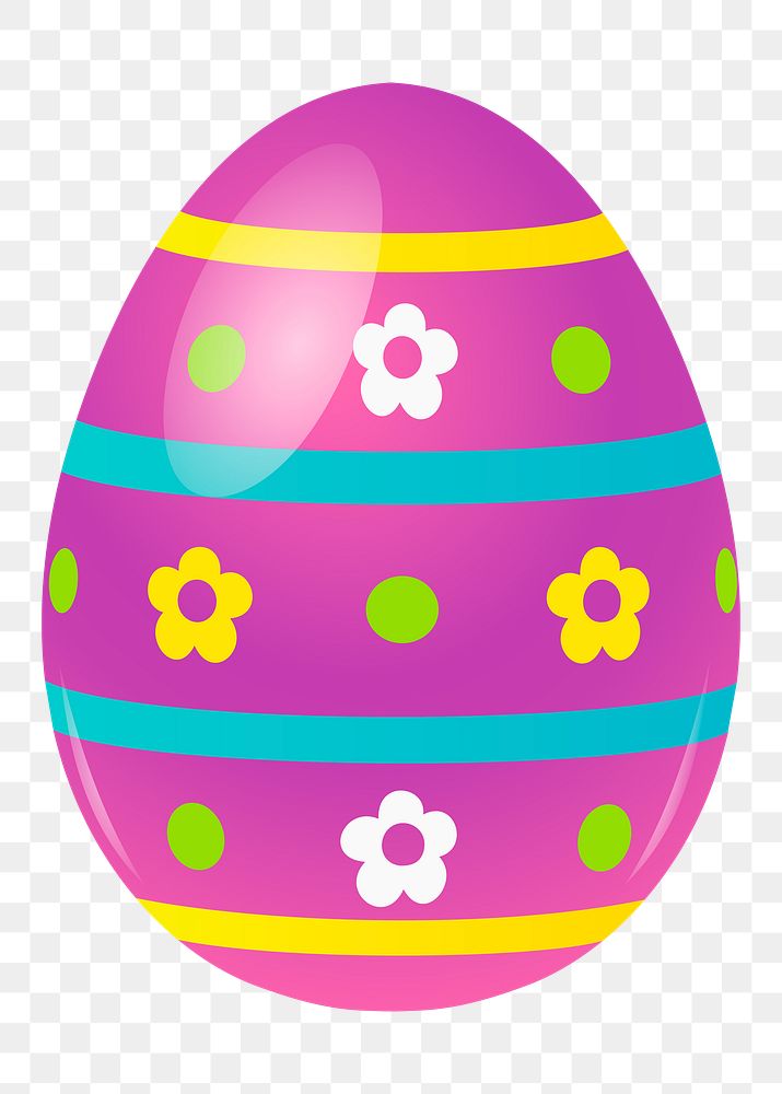 Easter egg png illustration, transparent background. Free public domain CC0 image.