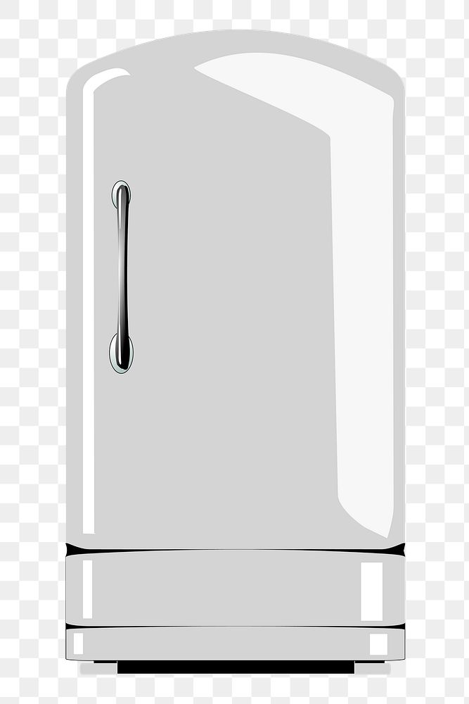 White refrigerator png illustration, transparent background. Free public domain CC0 image.