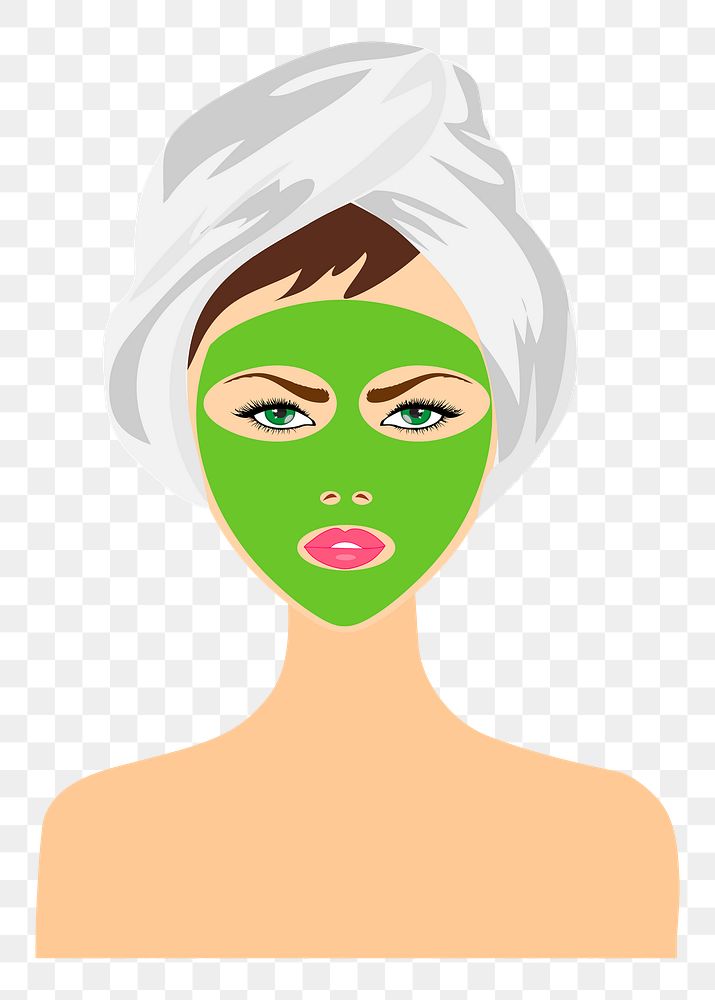 Woman wearing face mask png illustration, transparent background. Free public domain CC0 image.