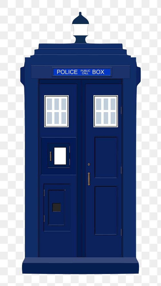 Police box png illustration, transparent background. Free public domain CC0 image.