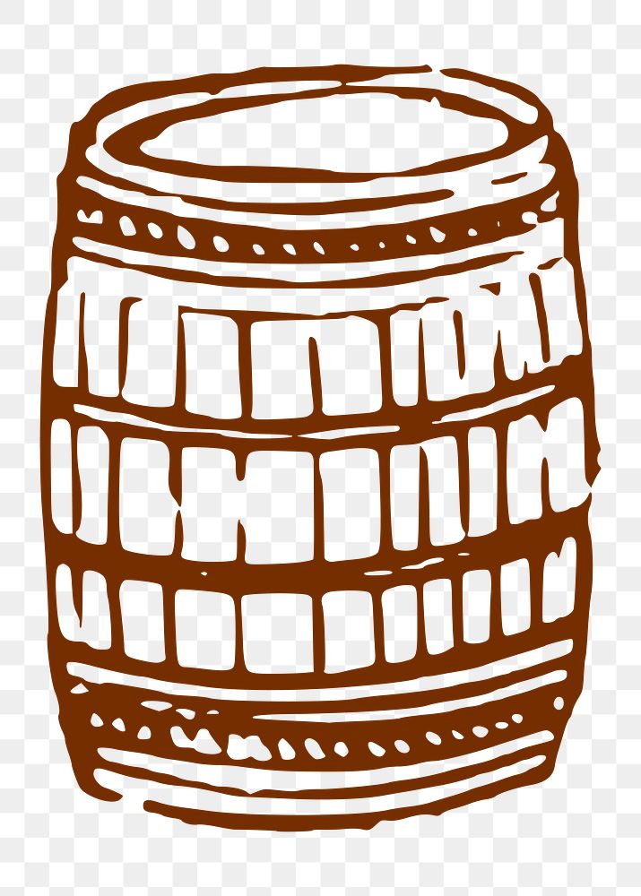 Barrel png illustration, transparent background. Free public domain CC0 image.
