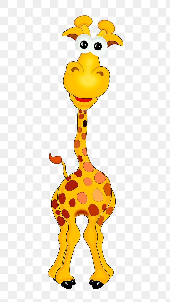 Giraffe png illustration, transparent background. Free public domain CC0 image.