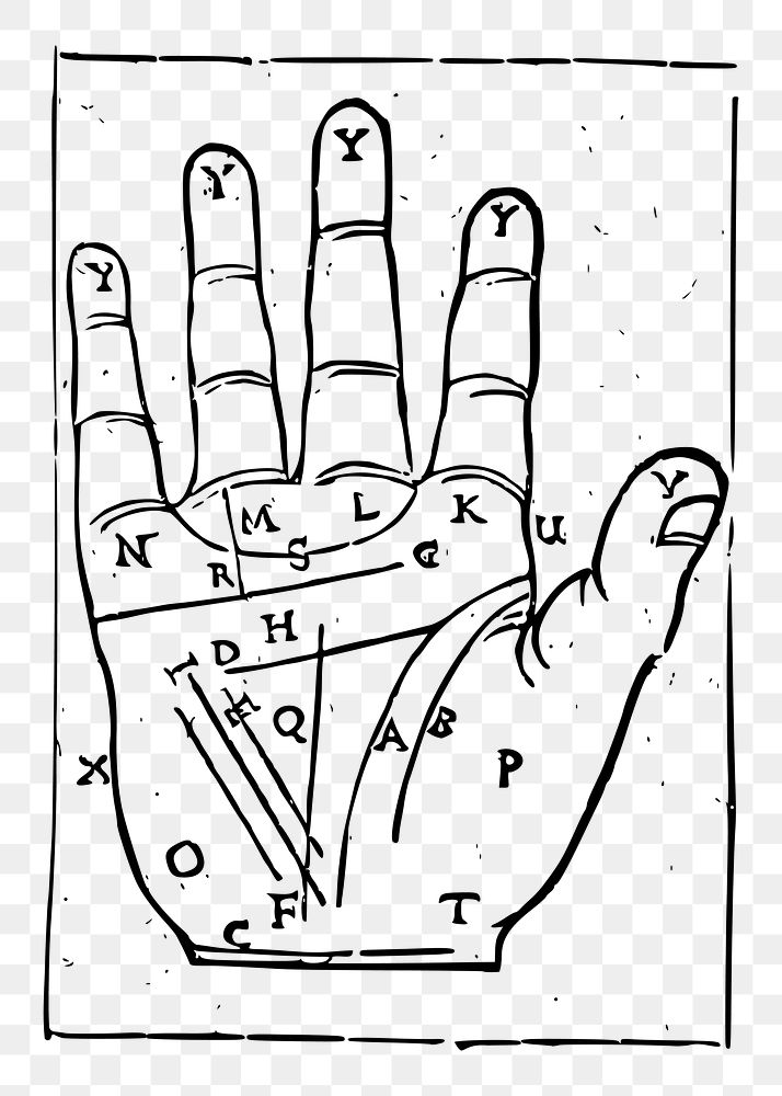 Hand map png  illustration, transparent background. Free public domain CC0 image.