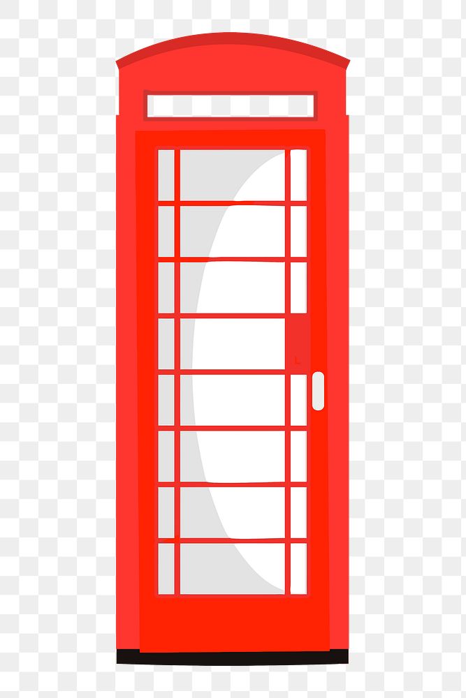 Phone booth png illustration, transparent background. Free public domain CC0 image.