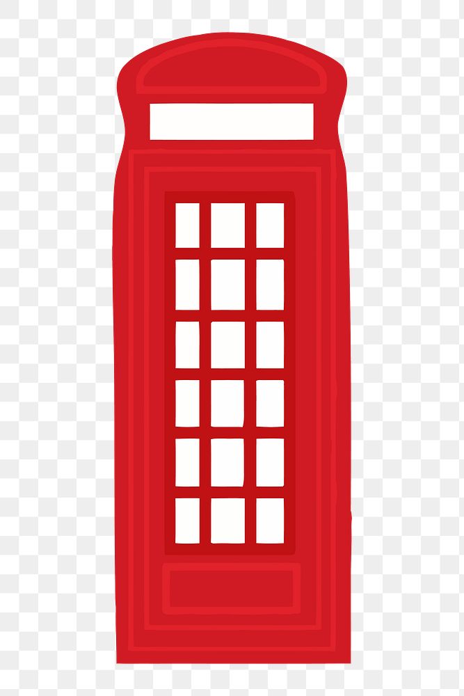 Phone booth png illustration, transparent background. Free public domain CC0 image.