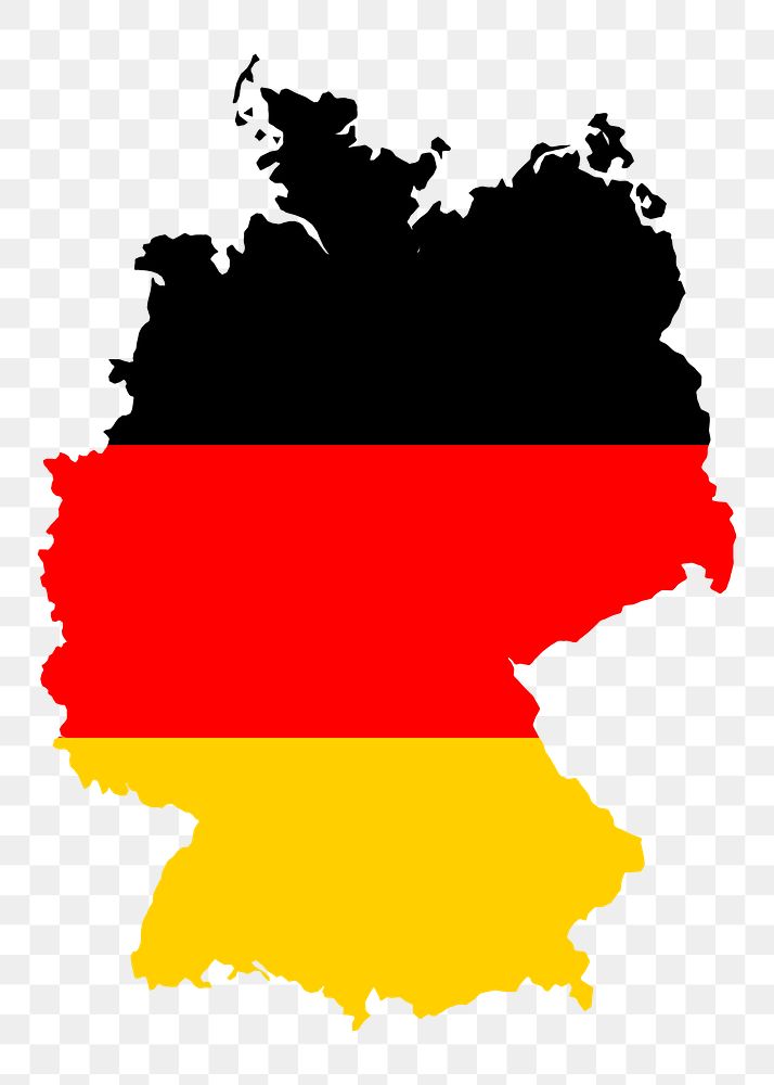 Flag of Germany png illustration, transparent background. Free public domain CC0 image.