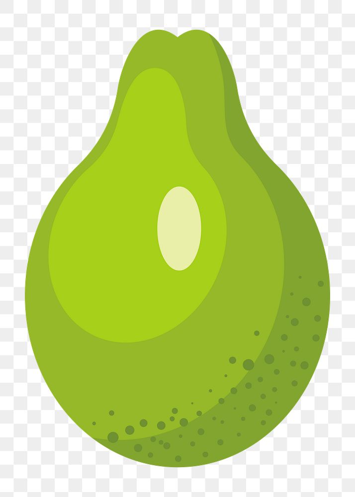 Avocado png illustration, transparent background. Free public domain CC0 image.