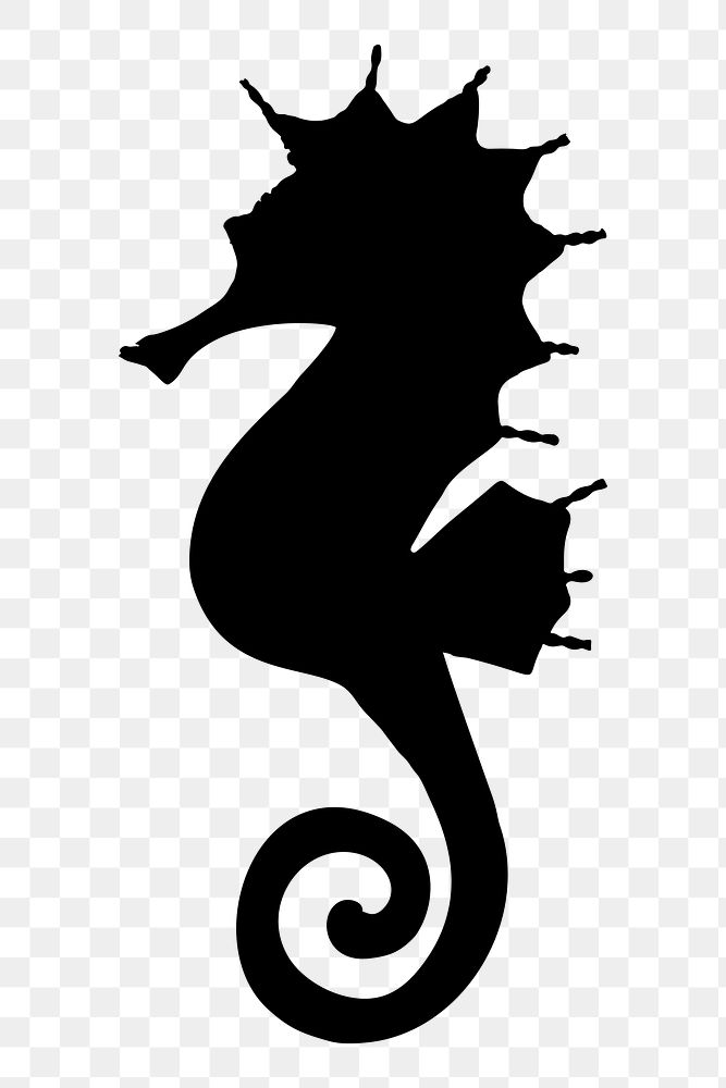 Seahorse png illustration, transparent background. Free public domain CC0 image.