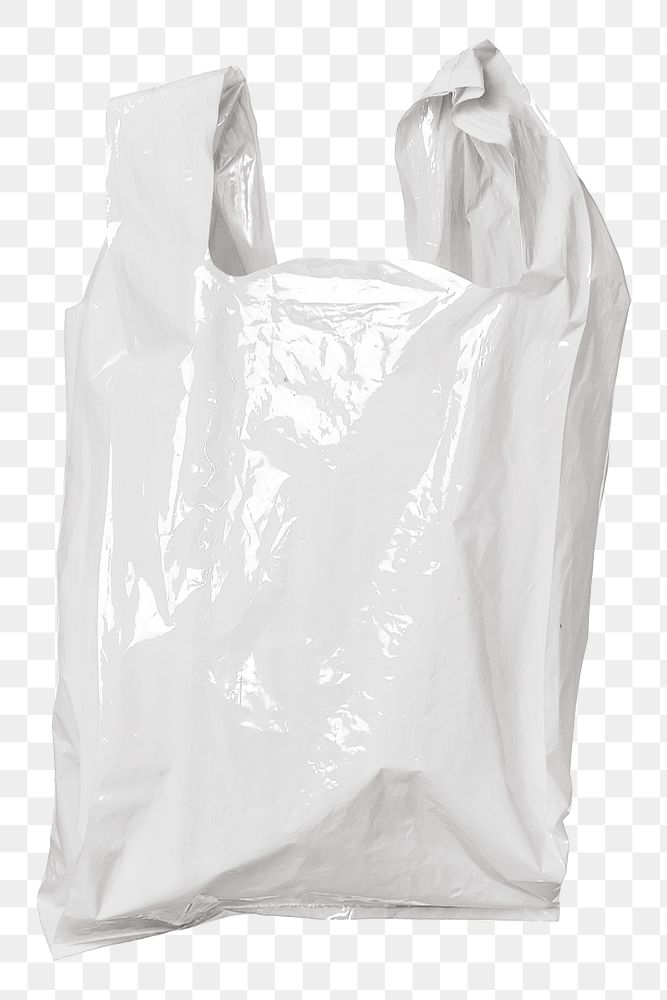 Plastic bag png sticker, white package, transparent background