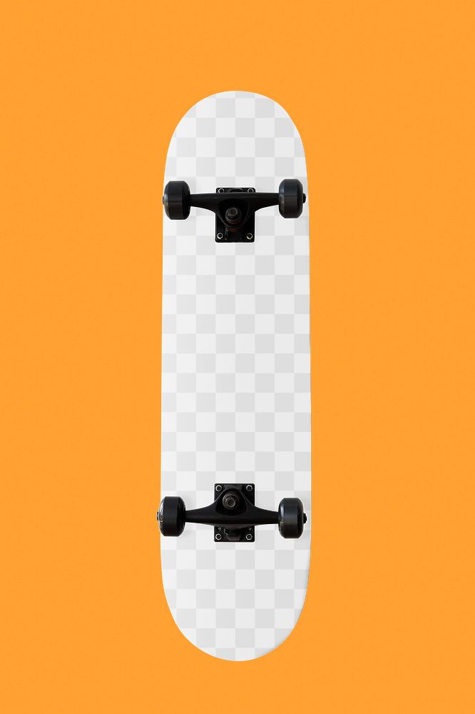 Skateboard png mockup, transparent design