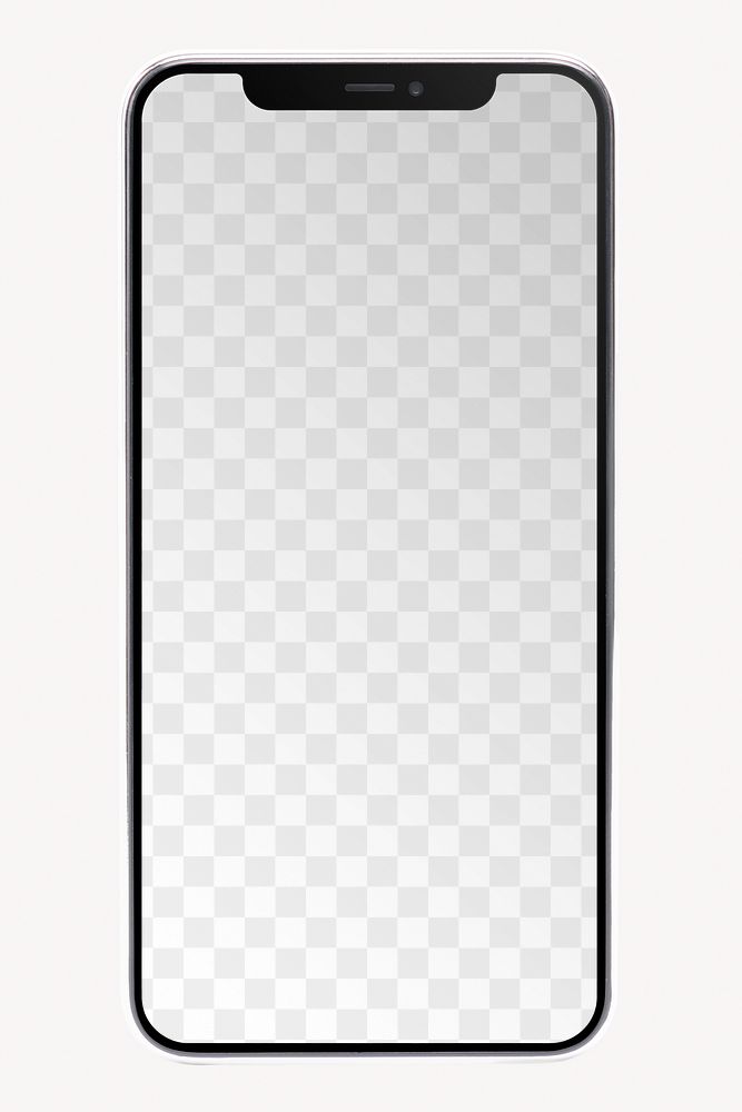 Phone screen png mockup, transparent design 