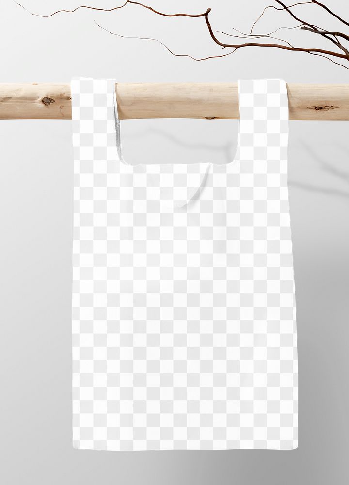Shopping bag png mockup, transparent design