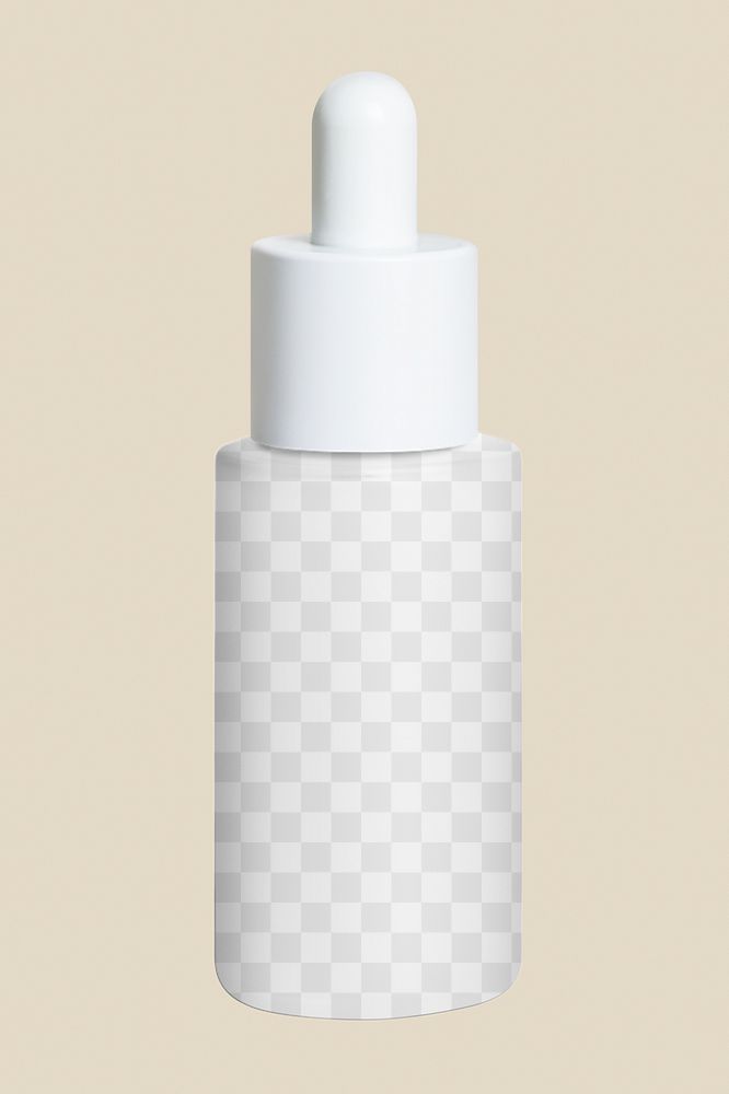Dropper bottle png mockup sticker, transparent design