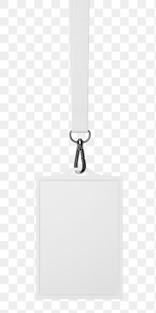ID card holder png sticker, white design, transparent background