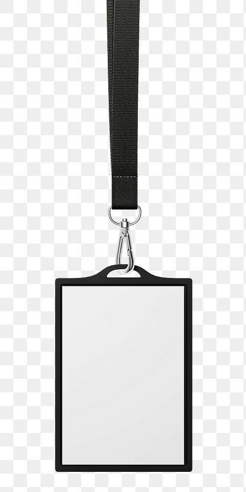 ID card holder png sticker, blank design, transparent background