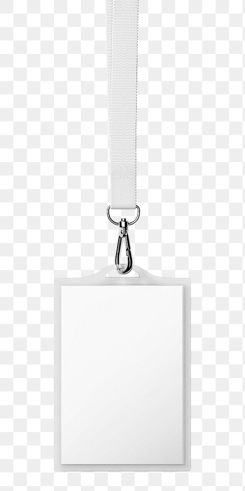 ID card holder png sticker, white design, transparent background