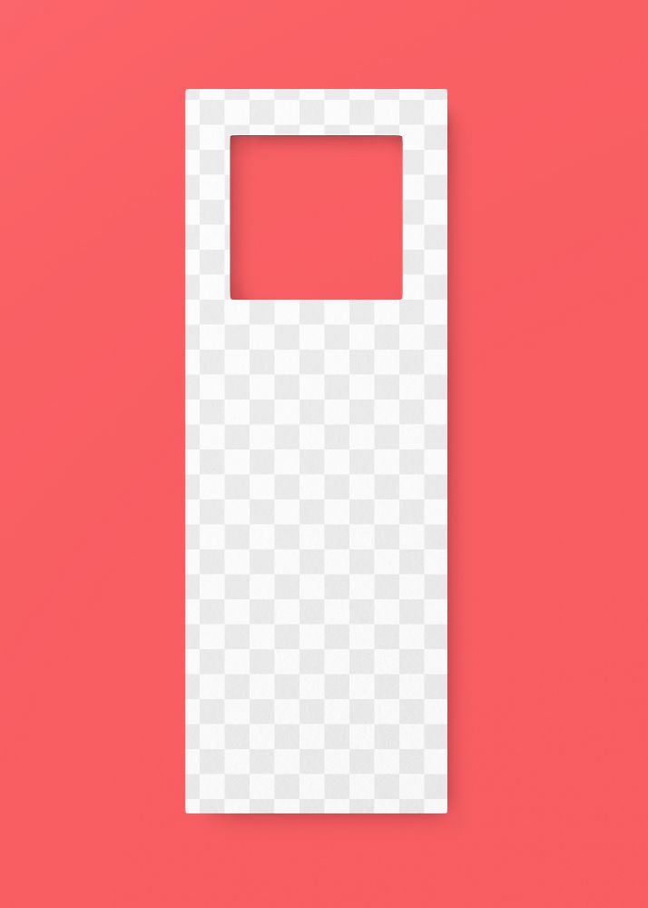 Door tag png mockup, pink transparent design